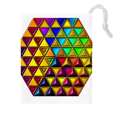Cube Diced Tile Background Image Drawstring Pouch (4XL) from ArtsNow.com Front