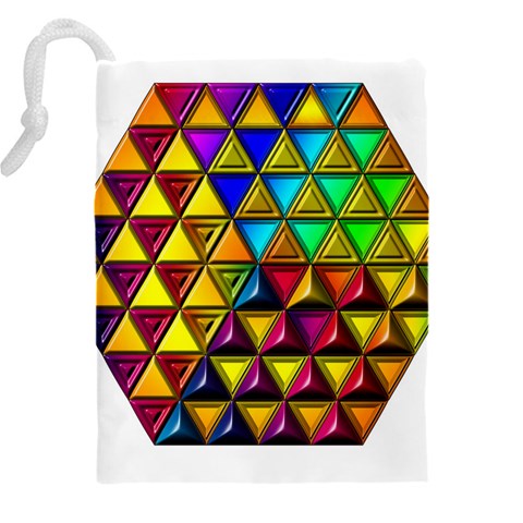 Cube Diced Tile Background Image Drawstring Pouch (4XL) from ArtsNow.com Back