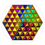 Cube Diced Tile Background Image Round Trivet
