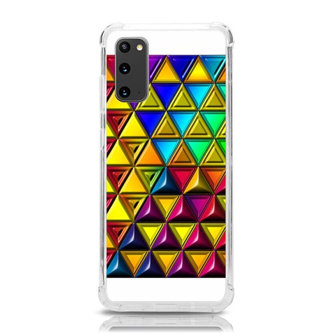 Cube Diced Tile Background Image Samsung Galaxy S20 6.2 Inch TPU UV Case from ArtsNow.com Front