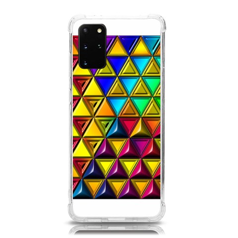Cube Diced Tile Background Image Samsung Galaxy S20Plus 6.7 Inch TPU UV Case from ArtsNow.com Front