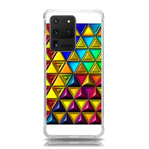 Cube Diced Tile Background Image Samsung Galaxy S20 Ultra 6.9 Inch TPU UV Case from ArtsNow.com Front