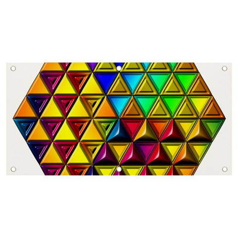 Cube Diced Tile Background Image Banner and Sign 4  x 2  from ArtsNow.com Front