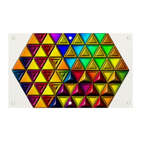 Cube Diced Tile Background Image Banner and Sign 5  x 3  from ArtsNow.com Front