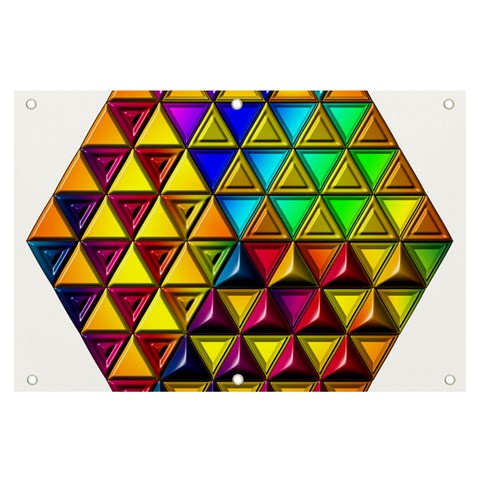 Cube Diced Tile Background Image Banner and Sign 6  x 4  from ArtsNow.com Front
