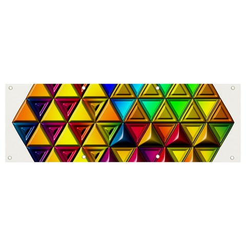 Cube Diced Tile Background Image Banner and Sign 9  x 3  from ArtsNow.com Front