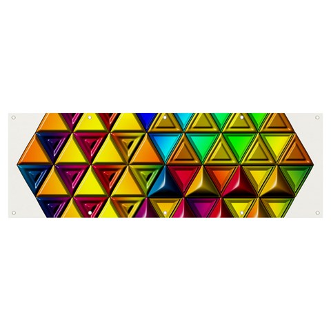Cube Diced Tile Background Image Banner and Sign 12  x 4  from ArtsNow.com Front