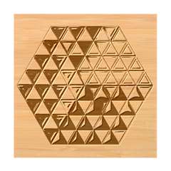 Cube Diced Tile Background Image Bamboo Coaster Set from ArtsNow.com Coaster 3