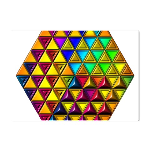 Cube Diced Tile Background Image Crystal Sticker (A4) from ArtsNow.com Front