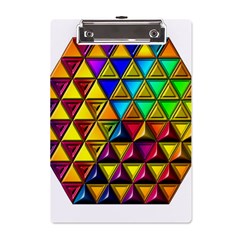 Cube Diced Tile Background Image A5 Acrylic Clipboard from ArtsNow.com Front