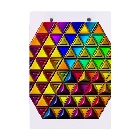 Cube Diced Tile Background Image A5 Acrylic Clipboard from ArtsNow.com Back