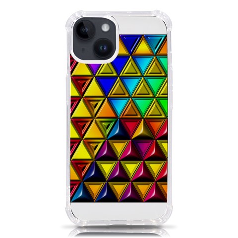 Cube Diced Tile Background Image iPhone 14 TPU UV Print Case from ArtsNow.com Front