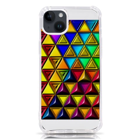 Cube Diced Tile Background Image iPhone 14 Plus TPU UV Print Case from ArtsNow.com Front