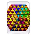 Cube Diced Tile Background Image Rectangular Glass Fridge Magnet (4 pack)