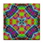 Farbenpracht Kaleidoscope Pattern Tile Coaster