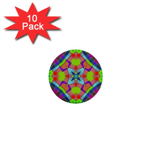 Farbenpracht Kaleidoscope Pattern 1  Mini Buttons (10 pack)  from ArtsNow.com Front