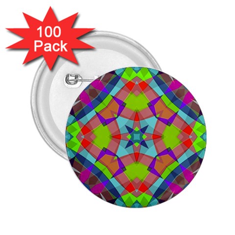 Farbenpracht Kaleidoscope Pattern 2.25  Buttons (100 pack)  from ArtsNow.com Front
