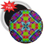 Farbenpracht Kaleidoscope Pattern 3  Magnets (10 pack) 