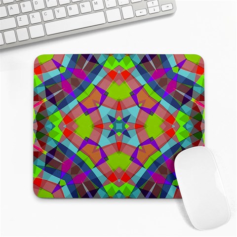Farbenpracht Kaleidoscope Pattern Large Mousepad from ArtsNow.com Front