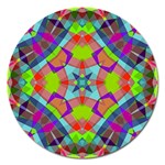 Farbenpracht Kaleidoscope Pattern Magnet 5  (Round)