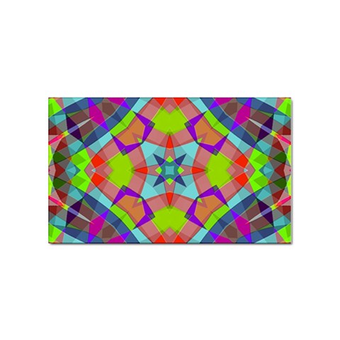 Farbenpracht Kaleidoscope Pattern Sticker Rectangular (10 pack) from ArtsNow.com Front