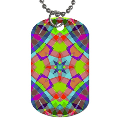 Farbenpracht Kaleidoscope Pattern Dog Tag (Two Sides) from ArtsNow.com Front