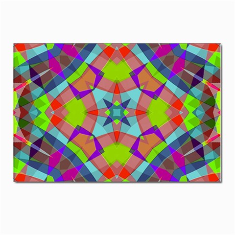 Farbenpracht Kaleidoscope Pattern Postcard 4 x 6  (Pkg of 10) from ArtsNow.com Front