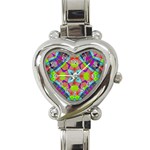 Farbenpracht Kaleidoscope Pattern Heart Italian Charm Watch