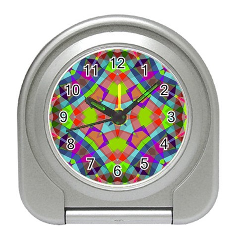 Farbenpracht Kaleidoscope Pattern Travel Alarm Clock from ArtsNow.com Front