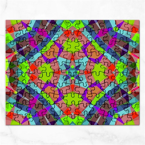 Farbenpracht Kaleidoscope Pattern Rectangular Jigsaw Puzzl from ArtsNow.com Front