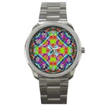 Farbenpracht Kaleidoscope Pattern Sport Metal Watch