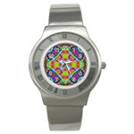 Farbenpracht Kaleidoscope Pattern Stainless Steel Watch