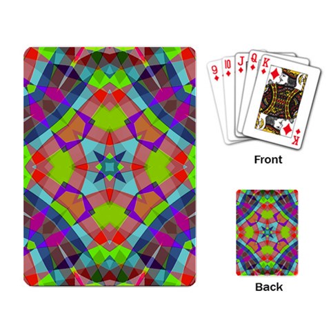 Farbenpracht Kaleidoscope Pattern Playing Cards Single Design (Rectangle) from ArtsNow.com Back