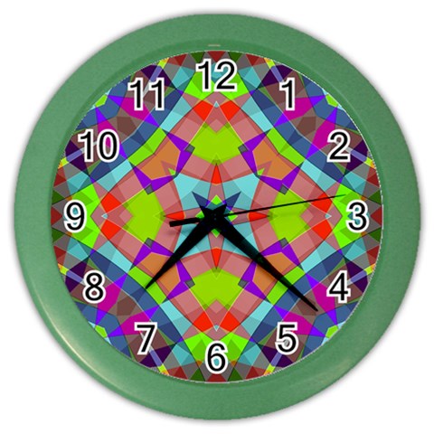 Farbenpracht Kaleidoscope Pattern Color Wall Clock from ArtsNow.com Front