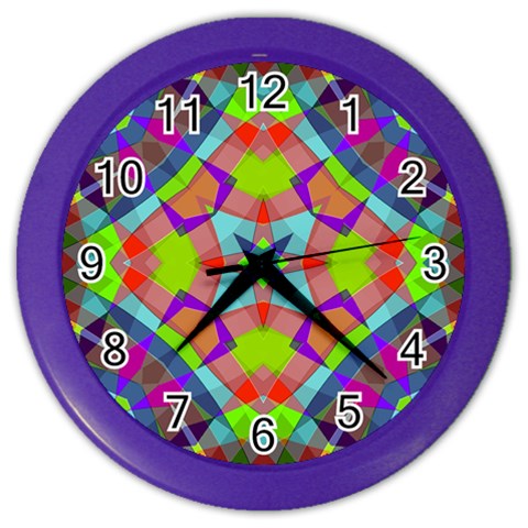 Farbenpracht Kaleidoscope Pattern Color Wall Clock from ArtsNow.com Front
