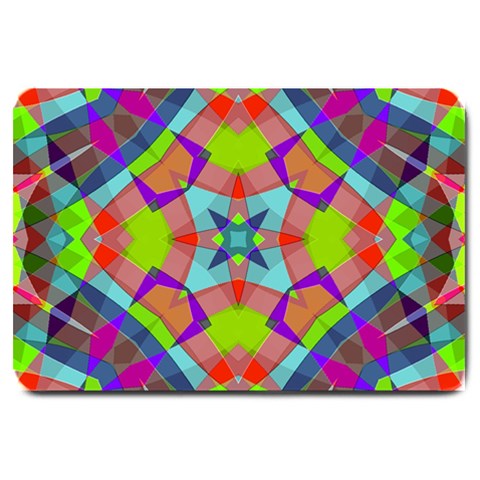 Farbenpracht Kaleidoscope Pattern Large Doormat from ArtsNow.com 30 x20  Door Mat