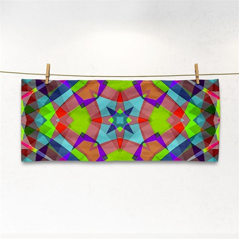 Farbenpracht Kaleidoscope Pattern Hand Towel from ArtsNow.com Front