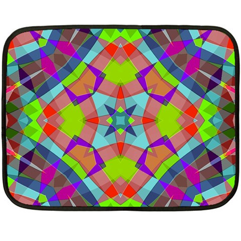 Farbenpracht Kaleidoscope Pattern Two Sides Fleece Blanket (Mini) from ArtsNow.com 35 x27  Blanket Back