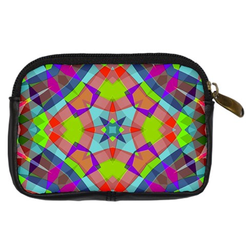 Farbenpracht Kaleidoscope Pattern Digital Camera Leather Case from ArtsNow.com Back
