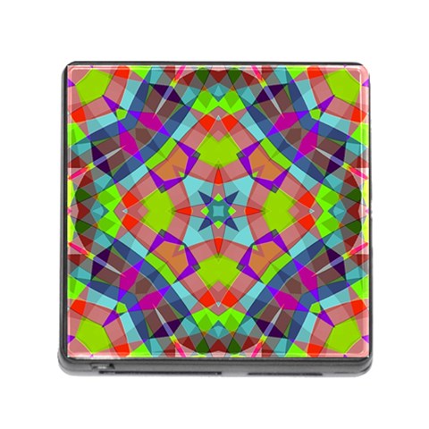 Farbenpracht Kaleidoscope Pattern Memory Card Reader (Square 5 Slot) from ArtsNow.com Front