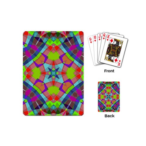Farbenpracht Kaleidoscope Pattern Playing Cards Single Design (Mini) from ArtsNow.com Back
