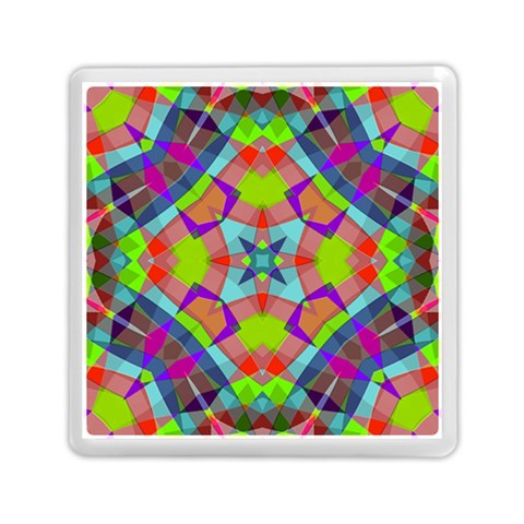 Farbenpracht Kaleidoscope Pattern Memory Card Reader (Square) from ArtsNow.com Front