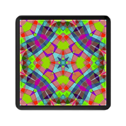 Farbenpracht Kaleidoscope Pattern Memory Card Reader (Square) from ArtsNow.com Front