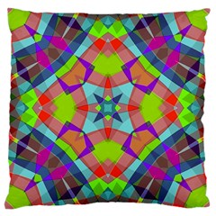 Farbenpracht Kaleidoscope Pattern Large Cushion Case (Two Sides) from ArtsNow.com Back