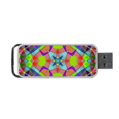 Farbenpracht Kaleidoscope Pattern Portable USB Flash (Two Sides) from ArtsNow.com Front
