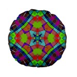 Farbenpracht Kaleidoscope Pattern Standard 15  Premium Round Cushions