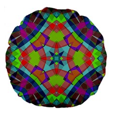 Farbenpracht Kaleidoscope Pattern Large 18  Premium Round Cushions from ArtsNow.com Back