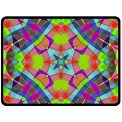 Farbenpracht Kaleidoscope Pattern Two Sides Fleece Blanket (Large) from ArtsNow.com 80 x60  Blanket Front