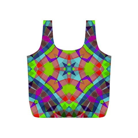 Farbenpracht Kaleidoscope Pattern Full Print Recycle Bag (S) from ArtsNow.com Front