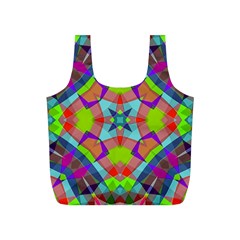 Farbenpracht Kaleidoscope Pattern Full Print Recycle Bag (S) from ArtsNow.com Back
